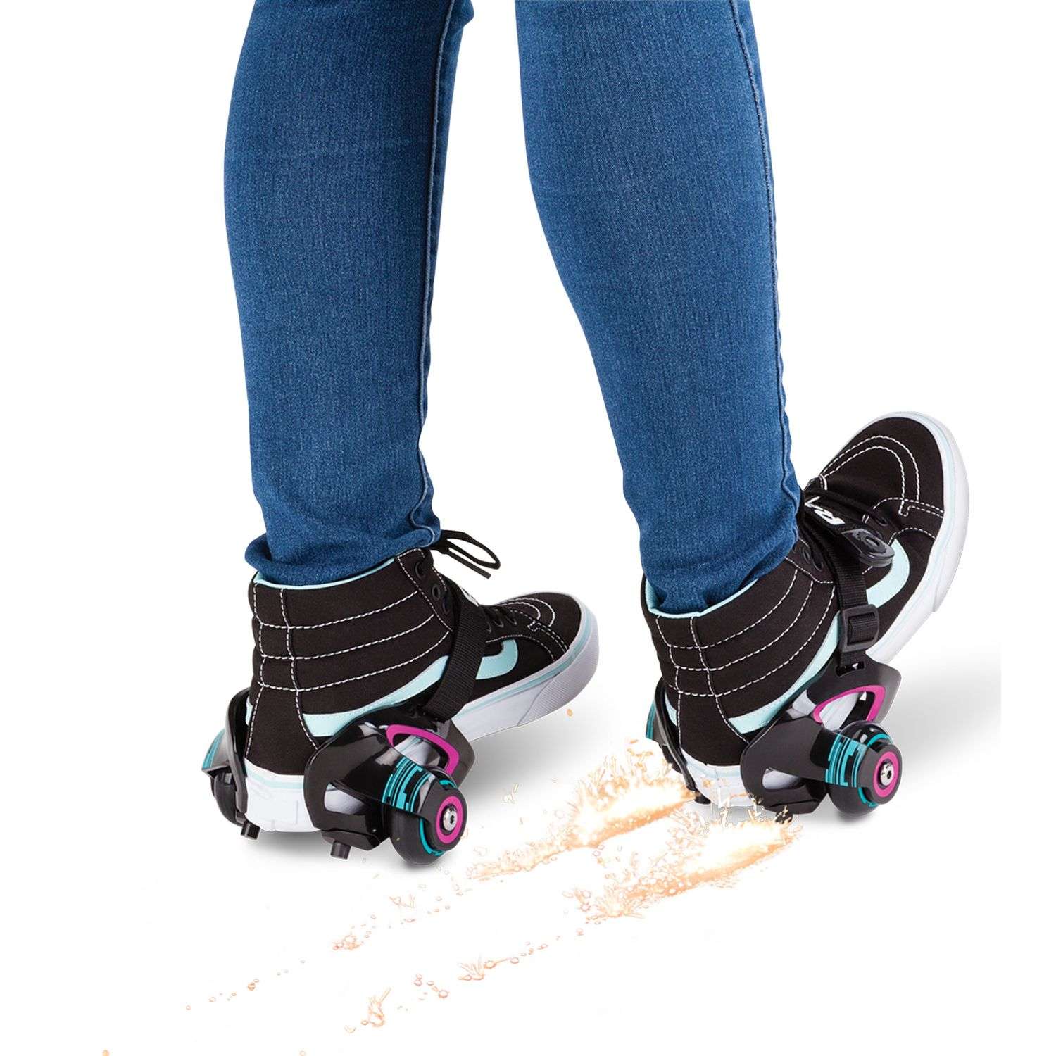 Ролики на обувь RAZOR Jetts пурпурный с искрами - универсальный размер - для детей и подростков - фото 2