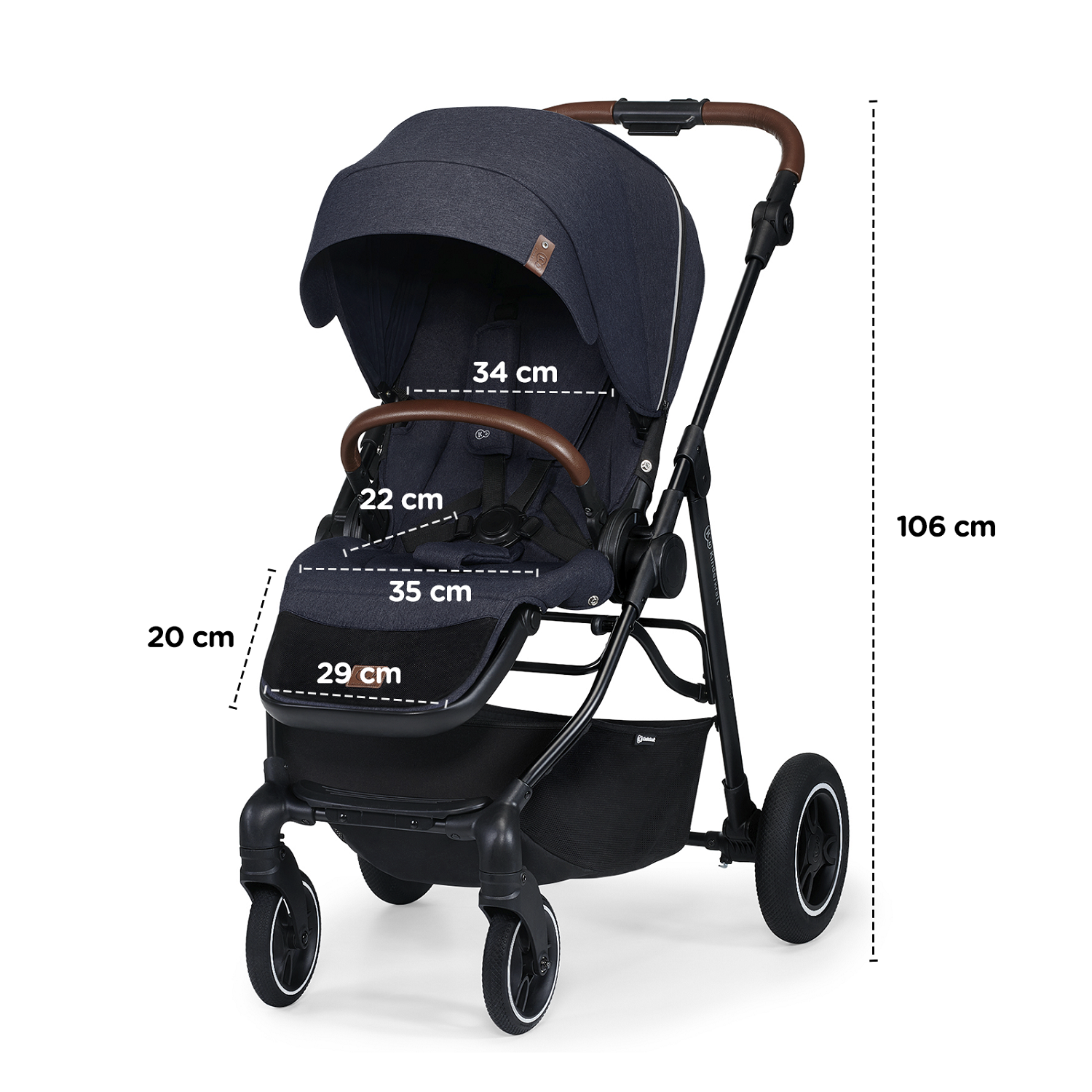 Коляска прогулочная Kinderkraft All Road Imperial Blue KKWALRONAV0000 - фото 11