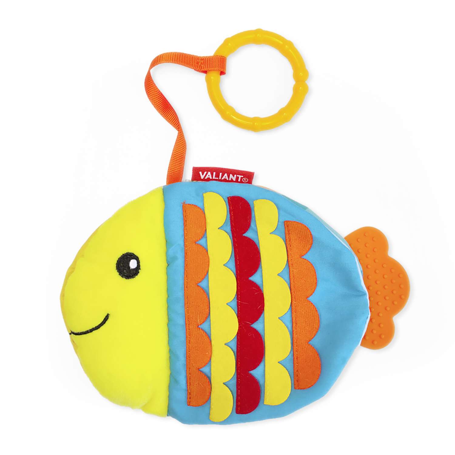 Книжка-игрушка VALIANT для малышей «Рыбка» с прорезывателем и подвесом - фото 1