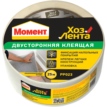 Клеящая лента HENKEL момент двусторонняя 25м