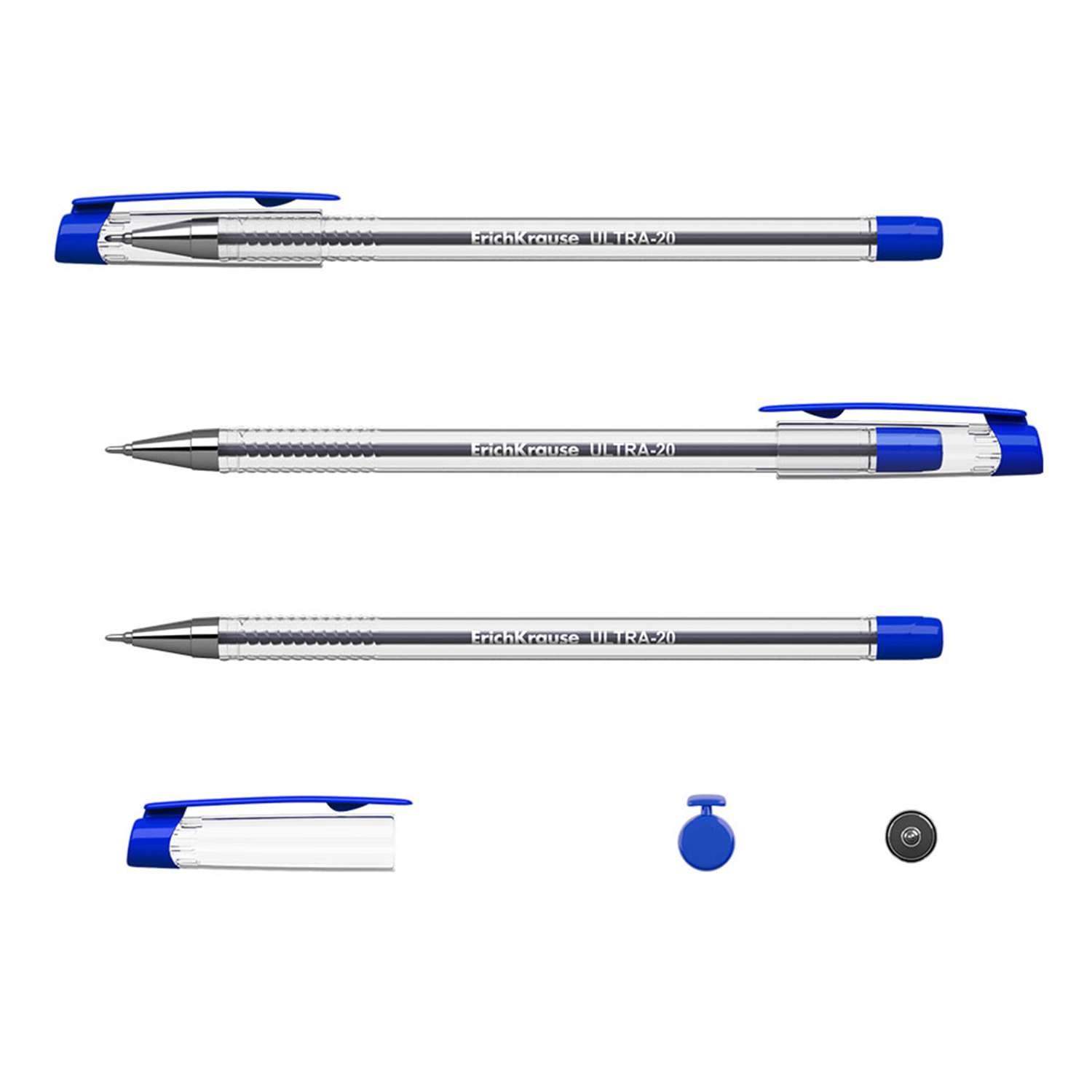 Ручка шариковая ErichKrause Ultra-20 цвет чернил синий в коробке по 12 шт - фото 2