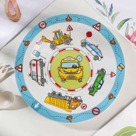 Набор посуды детский Sima-Land Машинки кружка миска тарелка