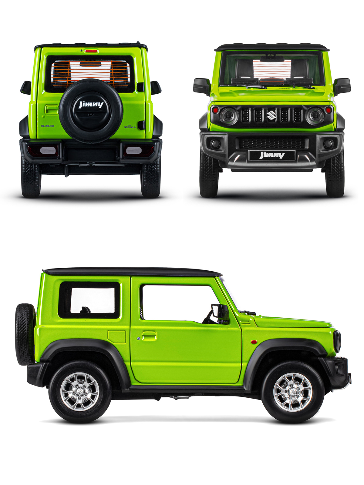 Внедорожник АВТОпанорама Suzuki Jimny 1:18 зеленый JB1251508 - фото 7