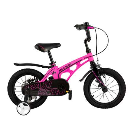 Детский двухколесный велосипед Maxiscoo Cosmic стандарт плюс 14 розовый матовый