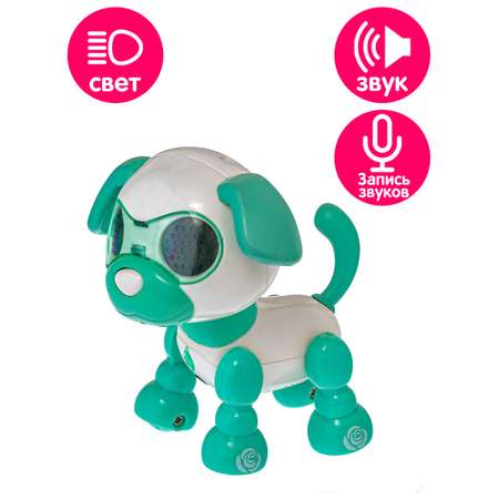Интерактивная игрушка Mioshi Милый щеночек Зелёный 10 см свет звук