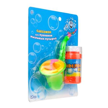 Игрушка Мы-шарики Саксофон для пускания мыльных пузырей зеленый