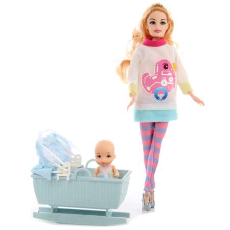 Кукла модель Барби Veld Co мама с ребенком