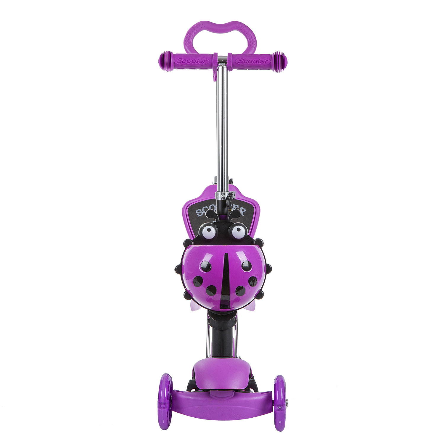 Самокат NOVATRACK Disco-kids Saddle PRO фиолетовый - фото 8