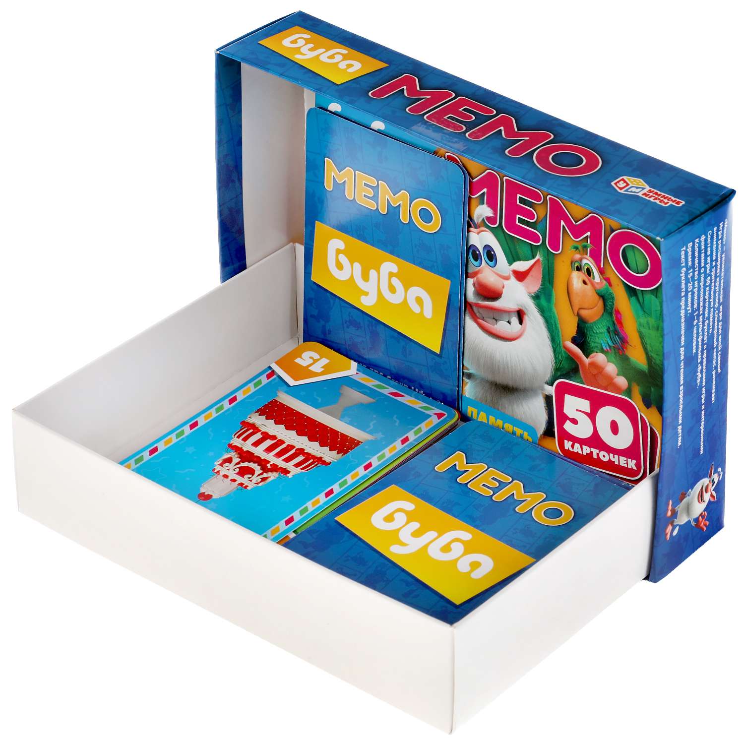 Карточная игра Мемо Умные Игры Буба 50 карточек Тренируем память - фото 2
