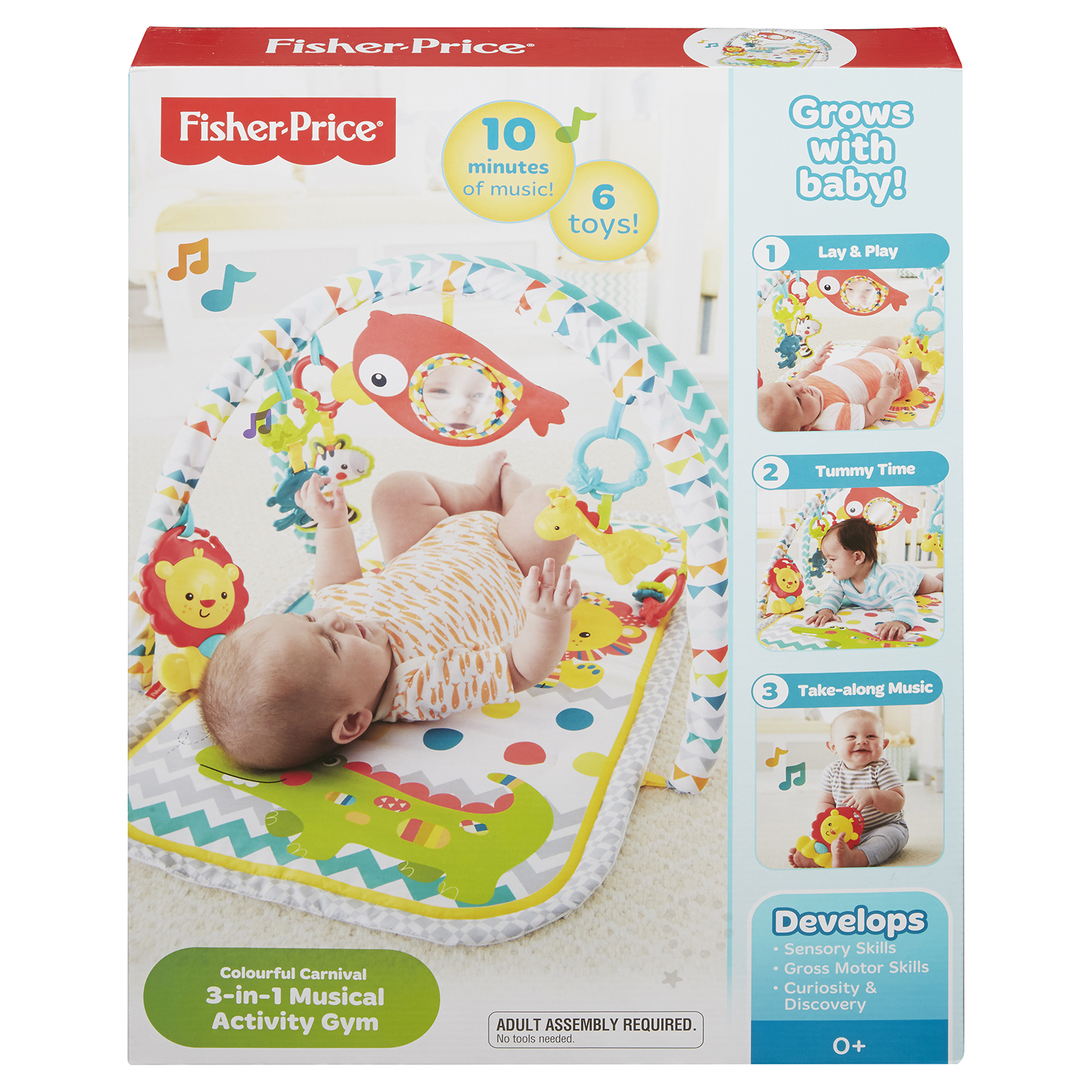 Коврик Fisher Price музыкальный развивающий Цветной карнавал - фото 2