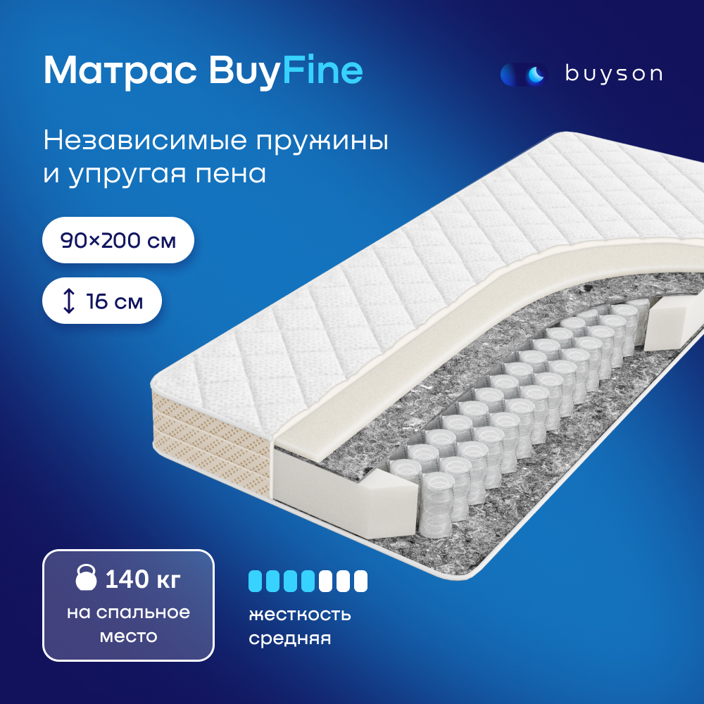 Матрас buyson BuyFine 90x200 - фото 1