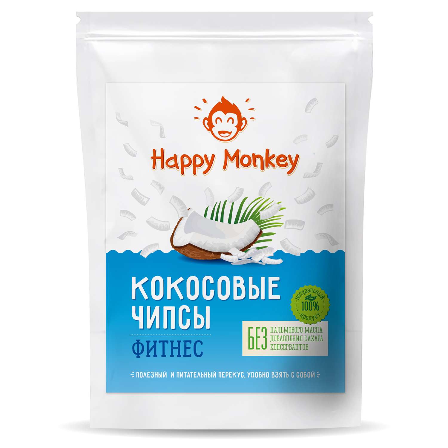 Чипсы Happy Monkey кокосовые фитнес 40г - фото 1