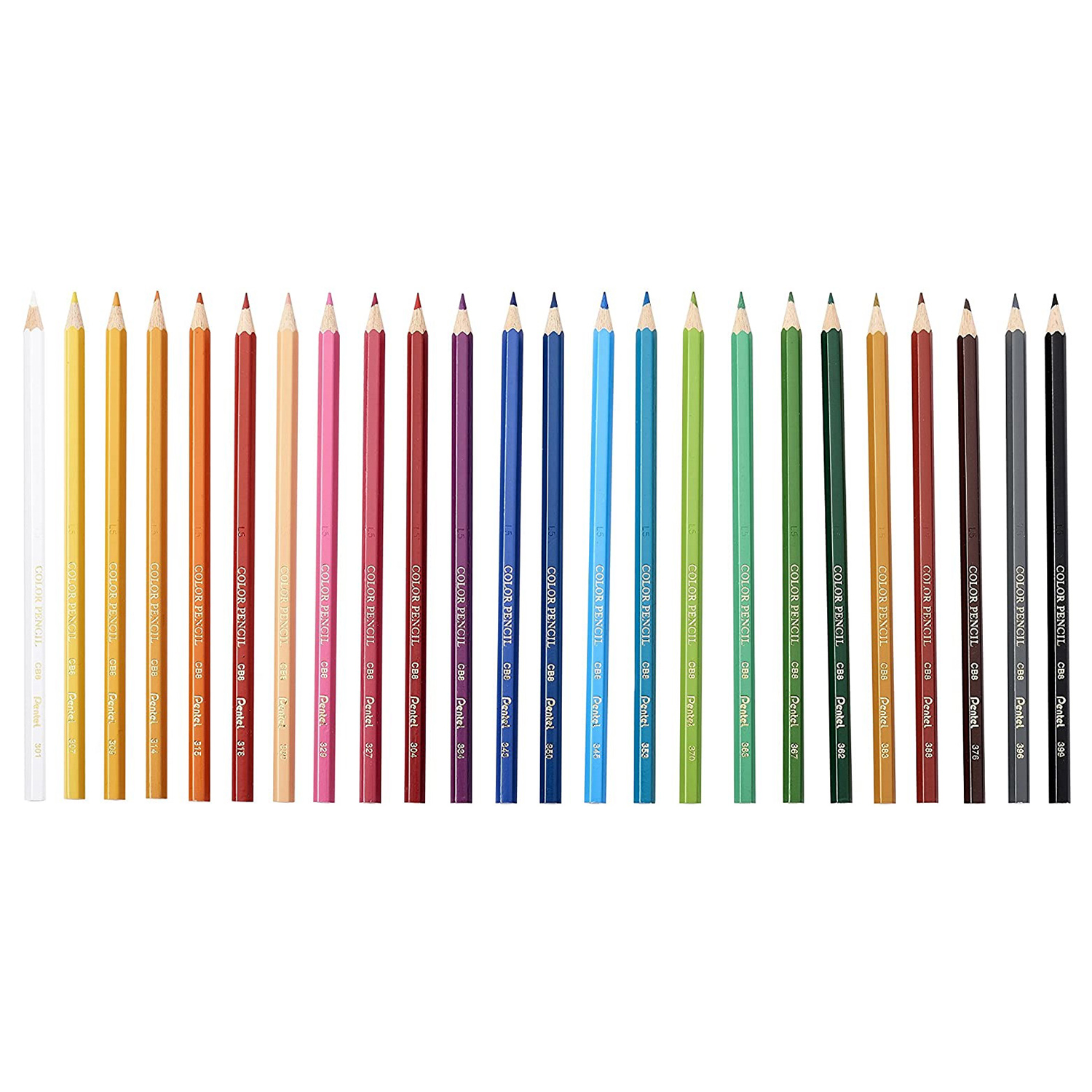 Карандаши Pentel цветные Colour pencils 24 штуки - фото 3