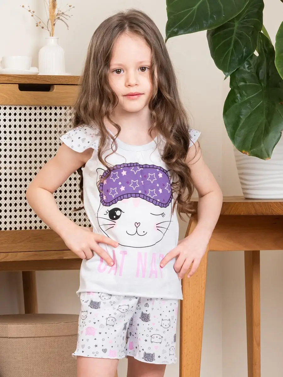 Пижама Babycollection 603/pjm004/9/sph/k1/001/p1/W*dбелый сиреневый - фото 2