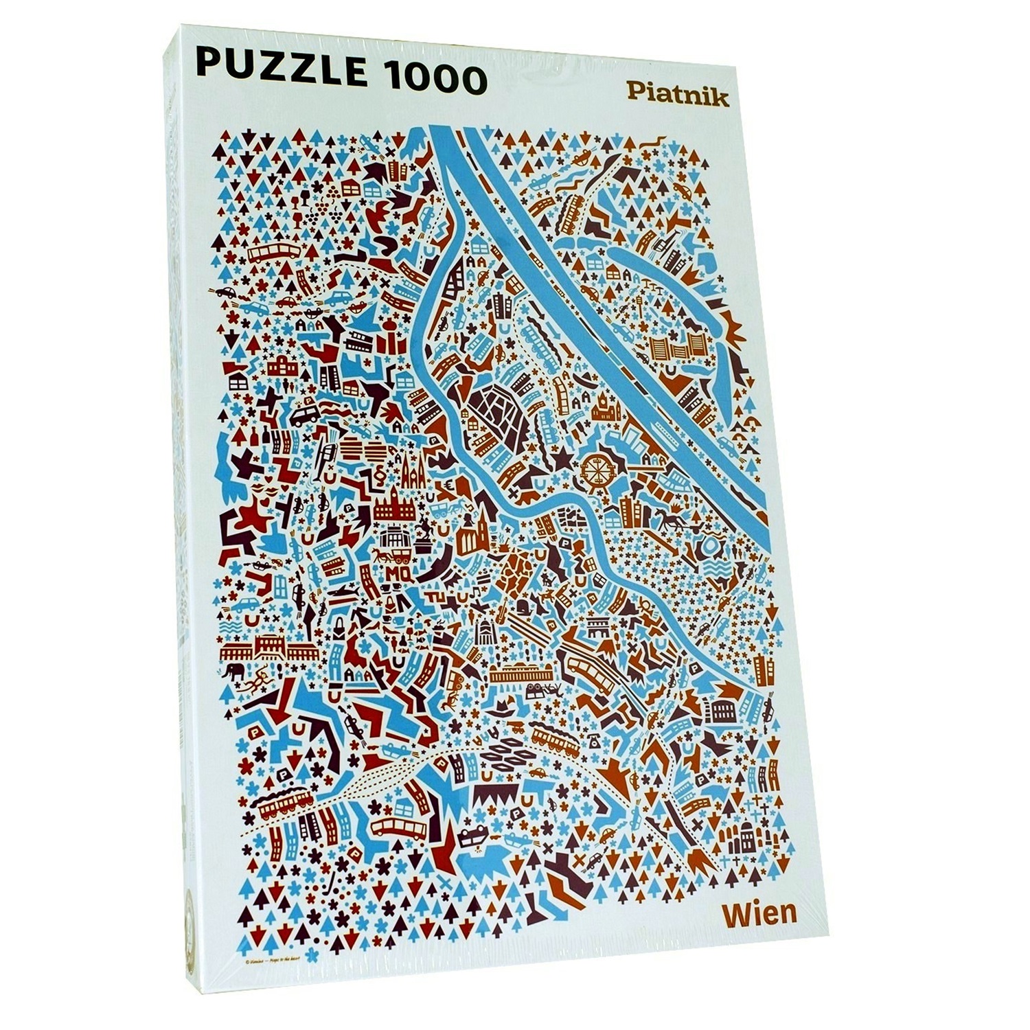 Пазл Piatnik Вена иллюстрированная карта 1000 элементов - фото 1
