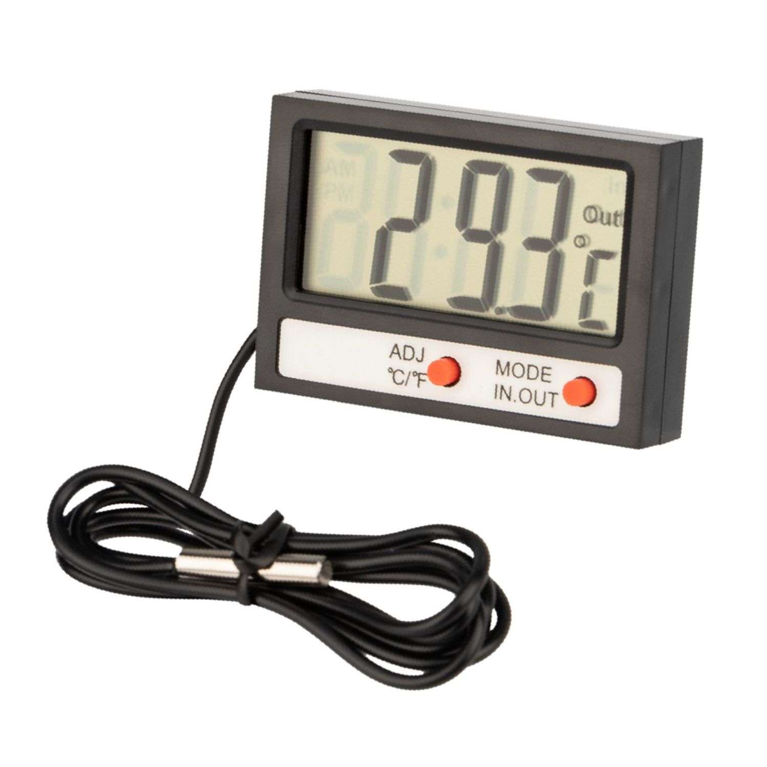 Цифровой термометр REXANT комнатно-уличный с часами - фото 2