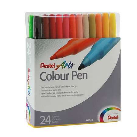 Фломастеры Pentel Color Pen 24 штук