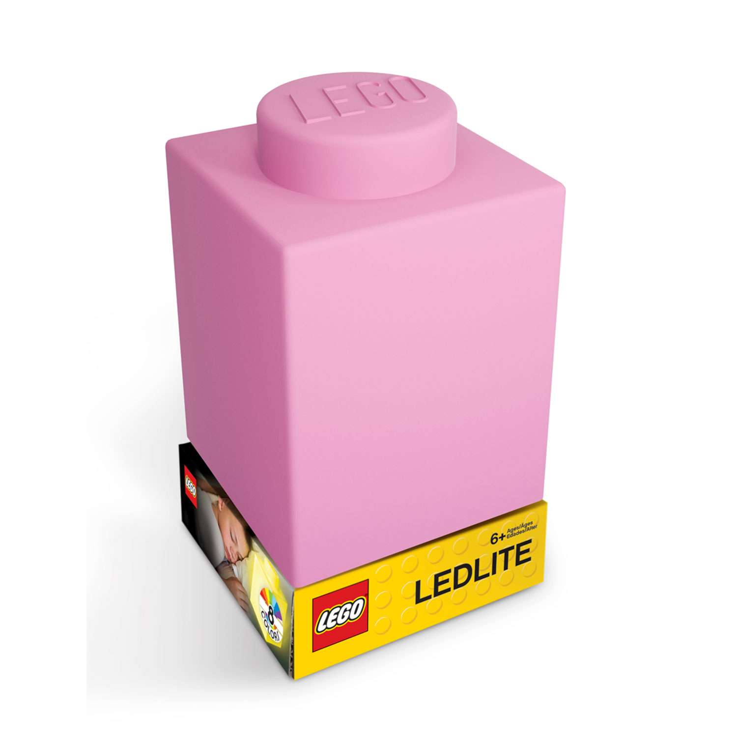 Фонарик LEGO силиконовый розовый - фото 1