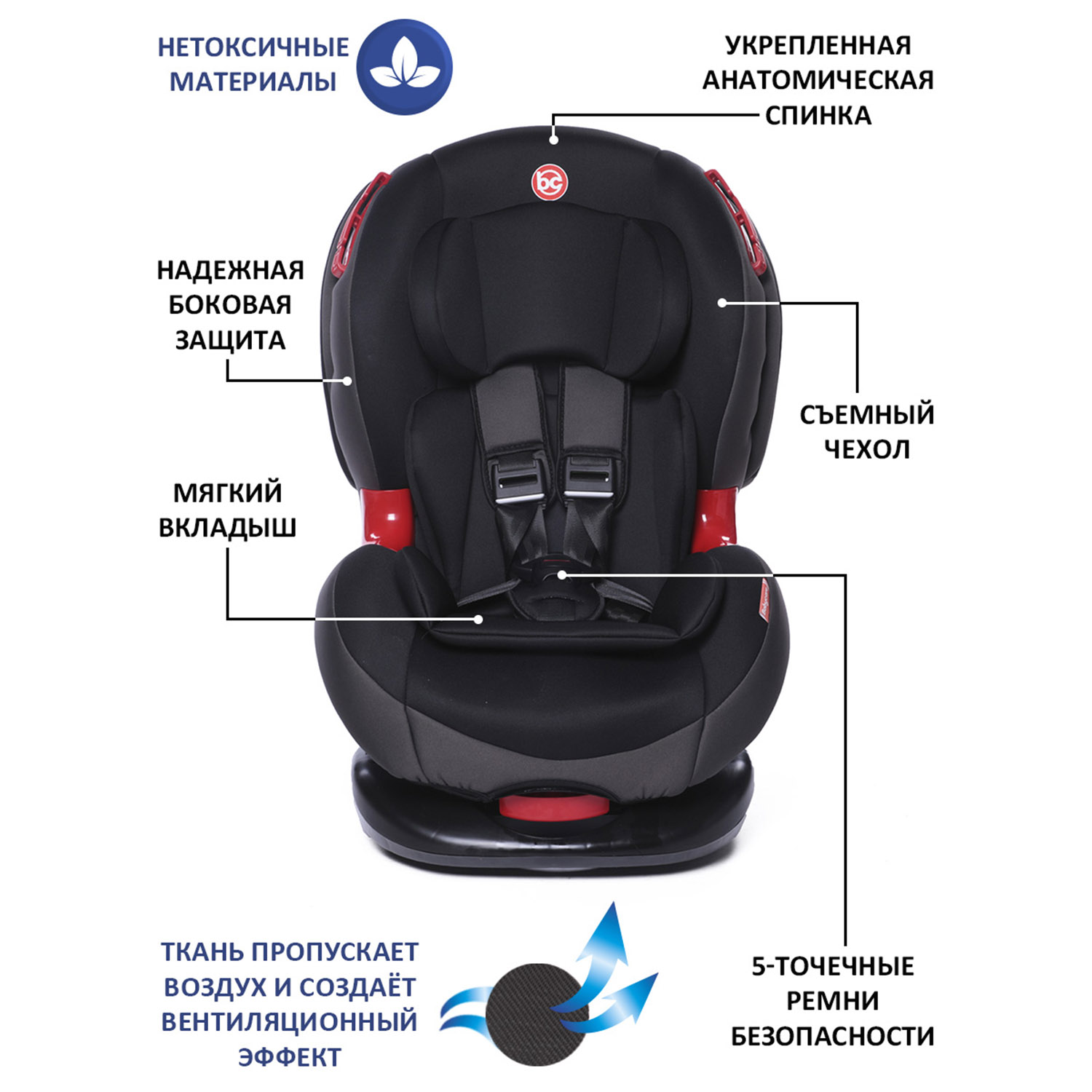 Автокресло BabyCare BC-120 серый - фото 2