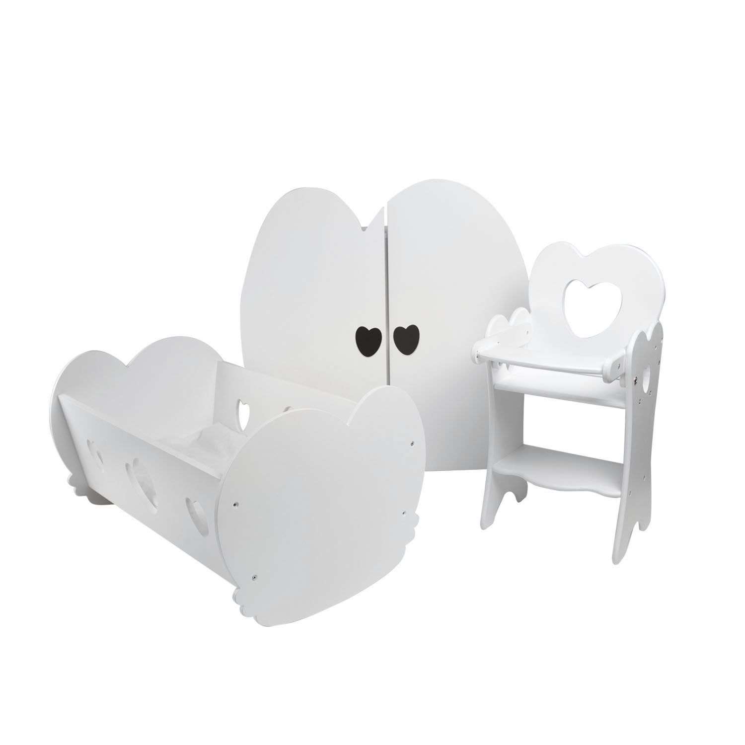 Мебель для кукол Paremo мини 3предмета Белый PFD120-24M PFD120-24M - фото 1