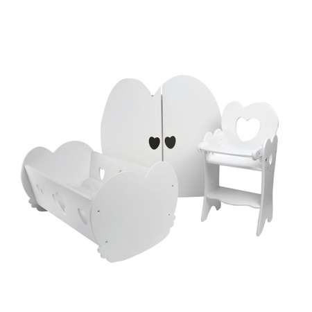 Мебель для кукол Paremo мини 3предмета Белый PFD120-24M