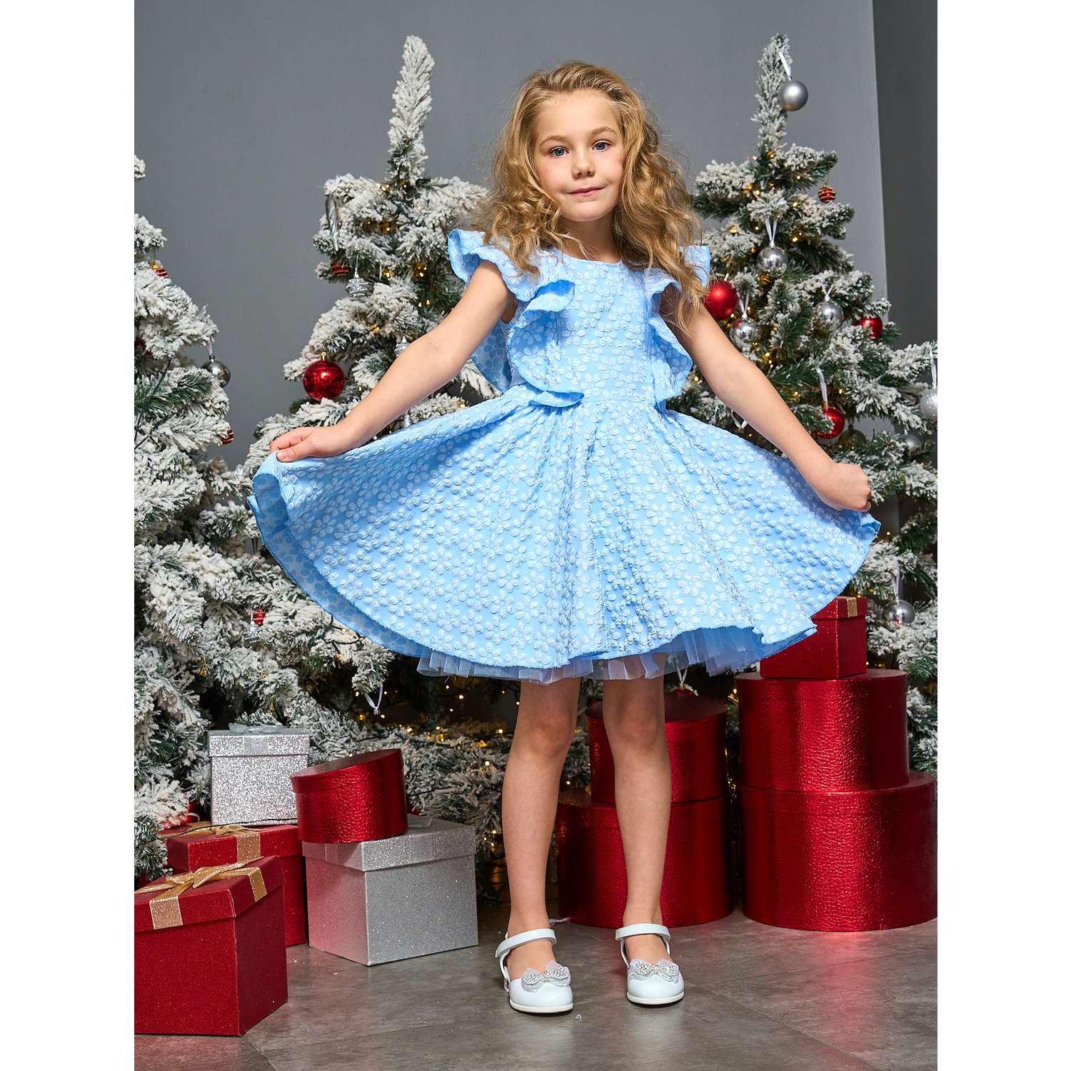Платье Sofisha kids Plat.cvetok-blue - фото 14