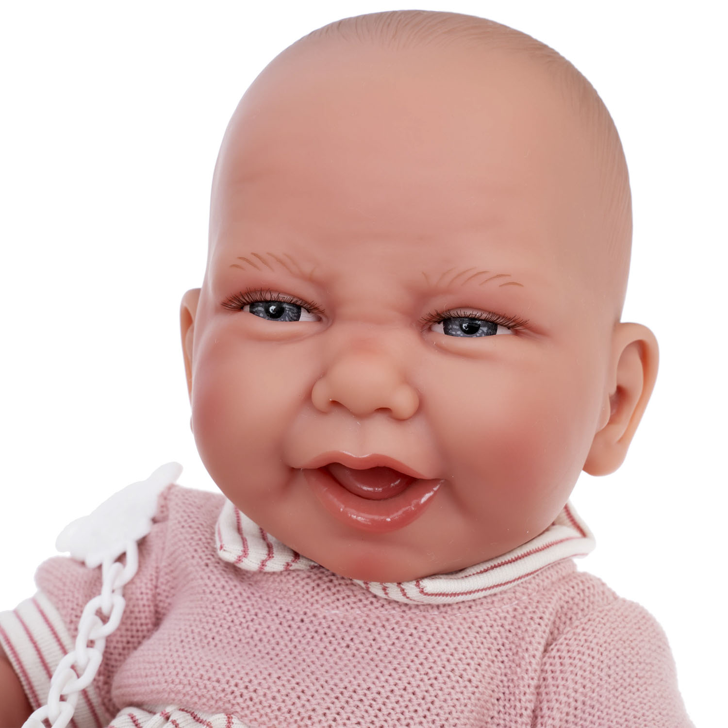 Кукла-пупс Antonio Juan Реборн Эстер в розовом 42 см виниловая 5081 - фото 4