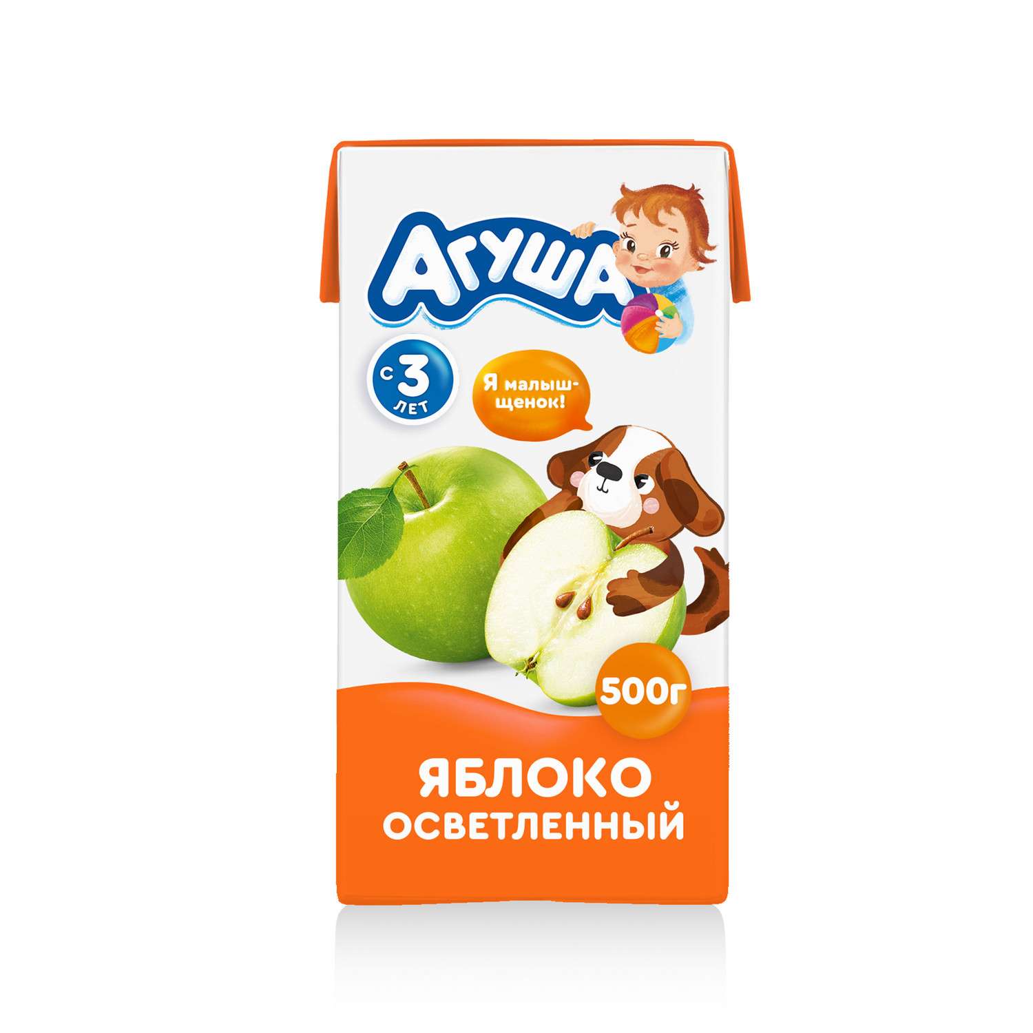 Сок Агуша яблоко 500мл с 3лет - фото 2