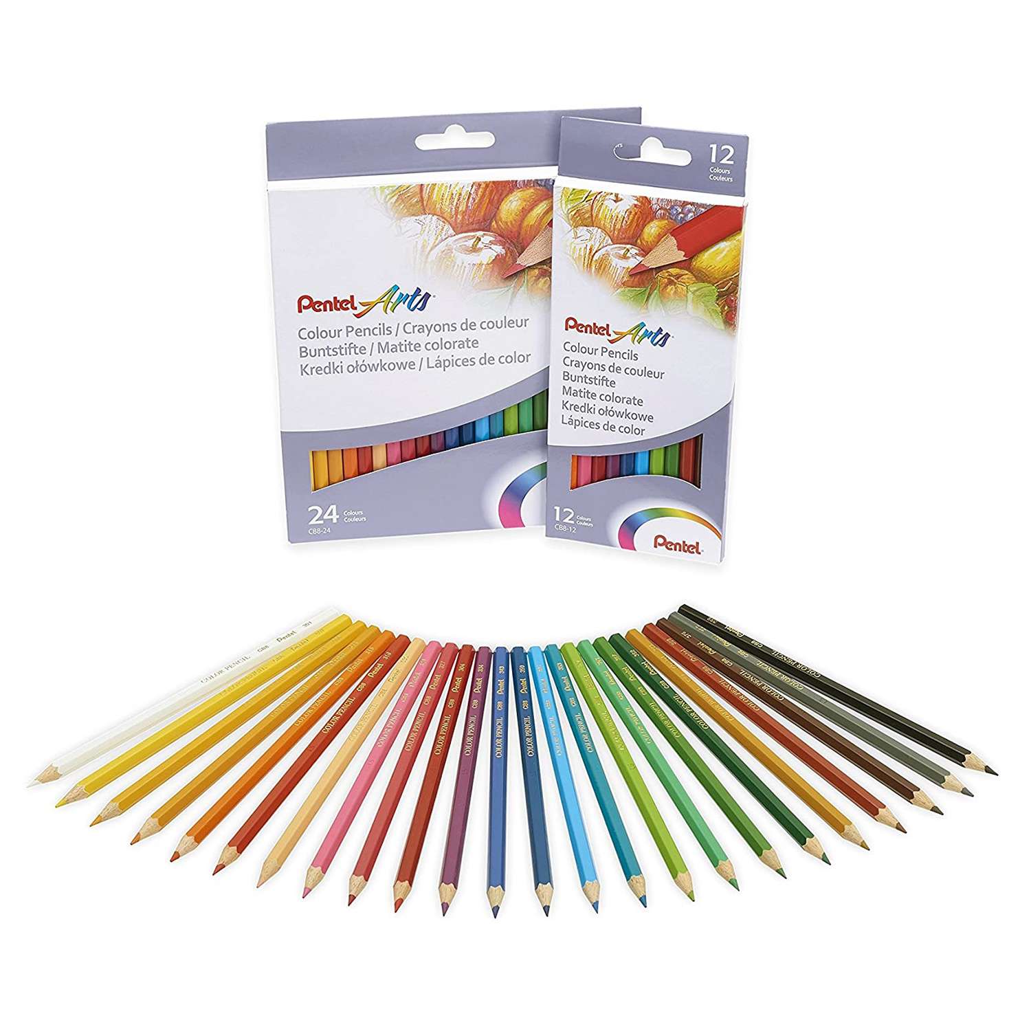 Карандаши  Pentel цветные Colour pencils 12 штук - фото 2