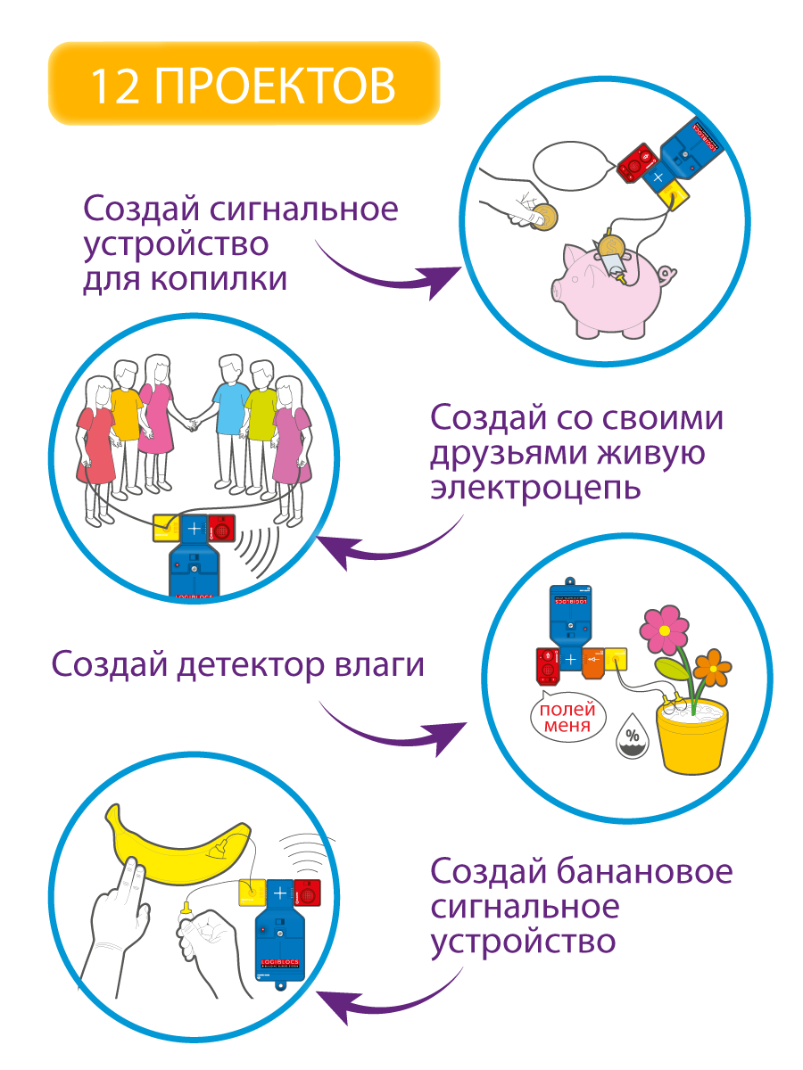 Конструктор ON TIME Логи-блоки электронный - фото 4