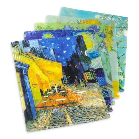 Папка-уголок Flexpocket коллекция Vangogh А4 5 штук в упаковке