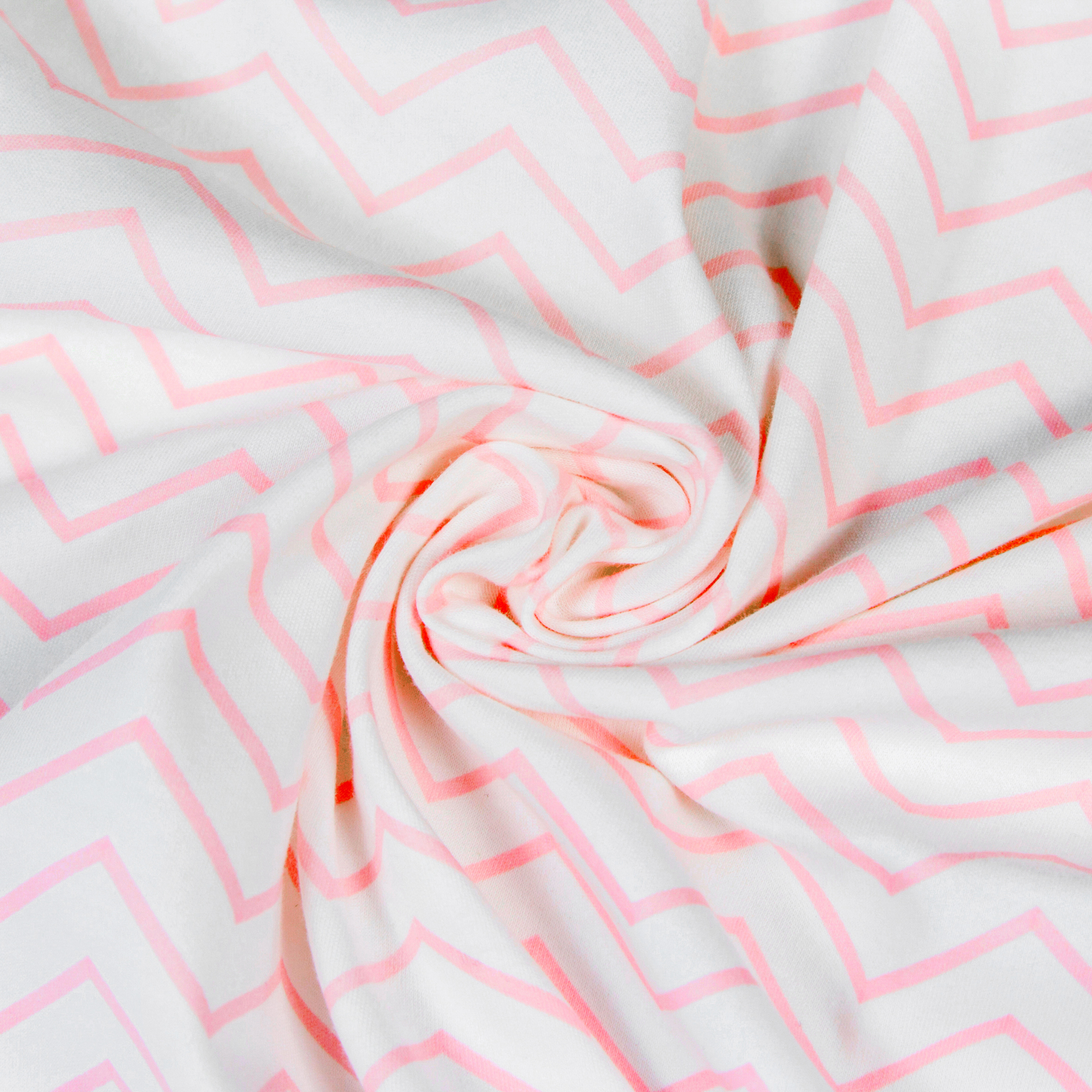 Пеленка трикотажная AmaroBaby Soft Hugs Зигзаг розовый белый 120х90 - фото 2