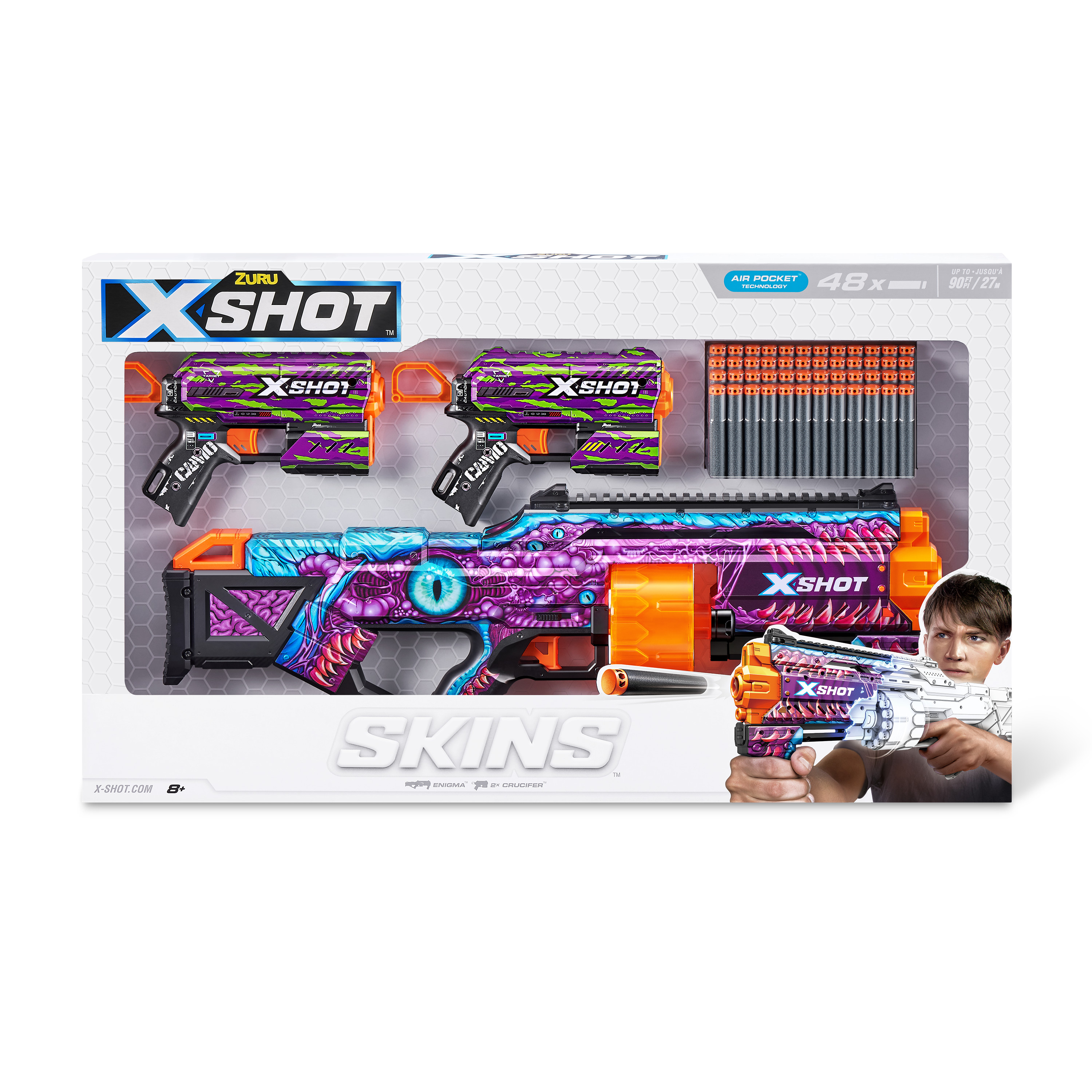 Набор игровой XSHOT Скинс Бластеры 3шт 36524 - фото 11