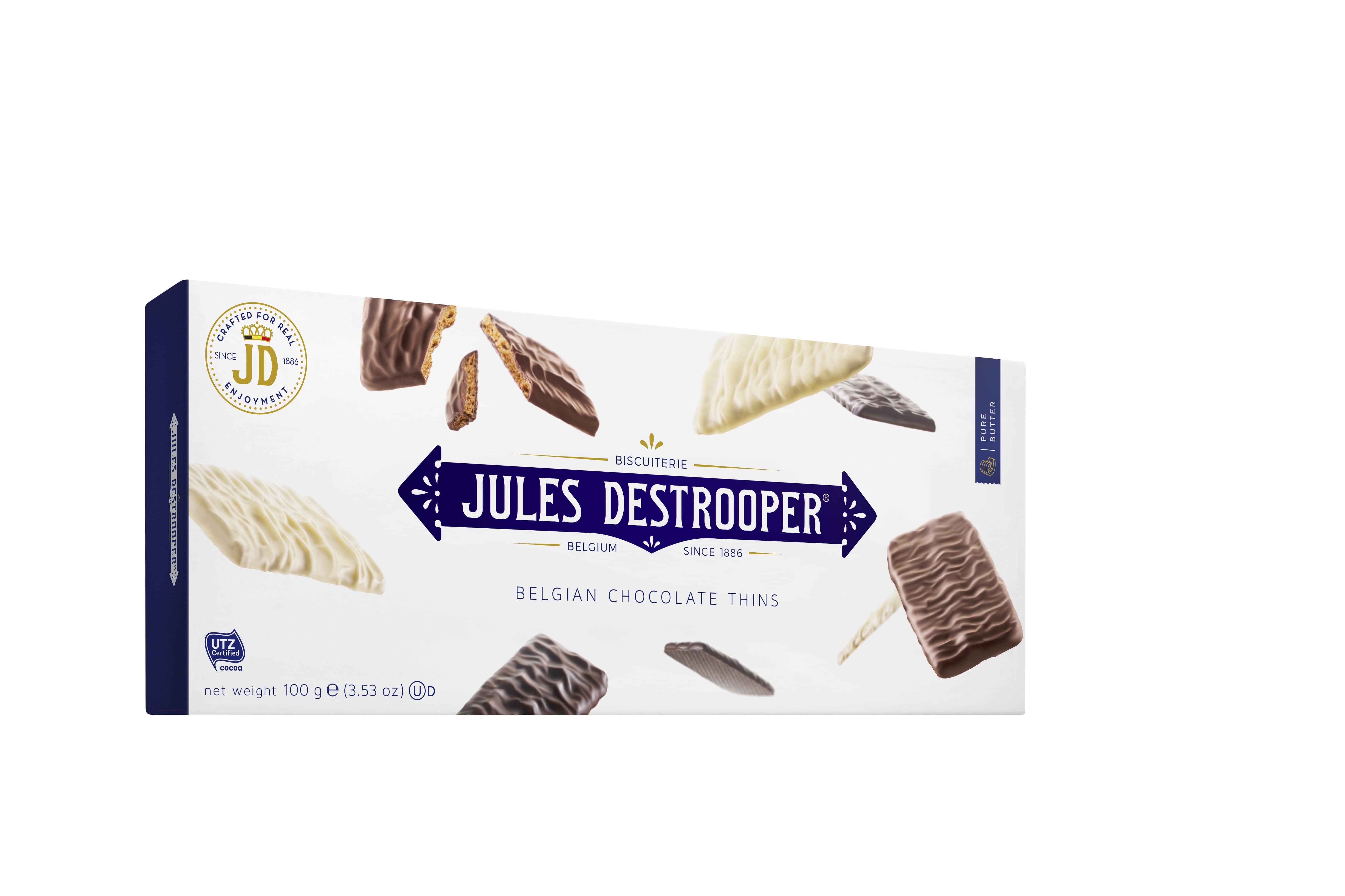 Бельгийское печенье Jules Destrooper Belgian Chocolate Thins 100 грамм - фото 1