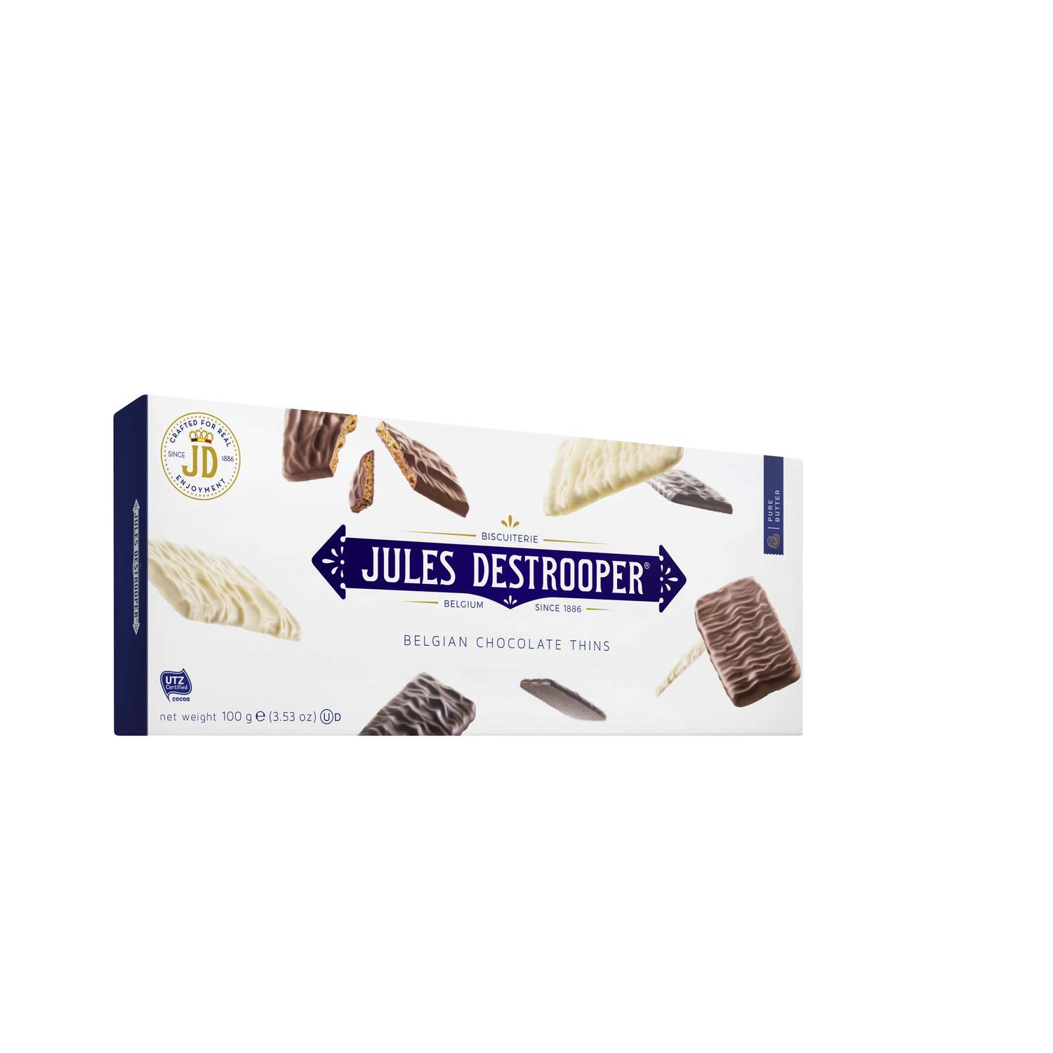 Бельгийское печенье Jules Destrooper Belgian Chocolate Thins 100 грамм - фото 1