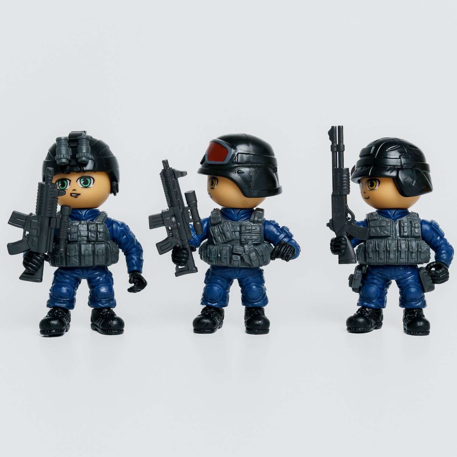 Солдатики BATTLETIME Набор из 3 фигурок солдатиков Полицейский Спецназ для мальчиков - фото 1