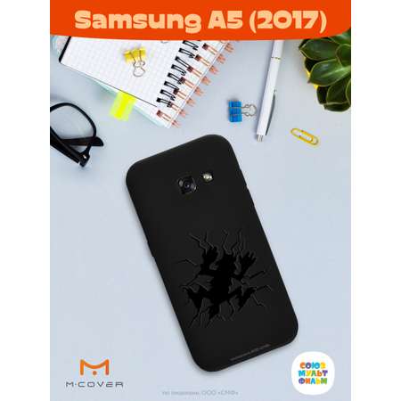 Силиконовый чехол Mcover для смартфона Samsung A5 (2017) Союзмультфильм Волк упал