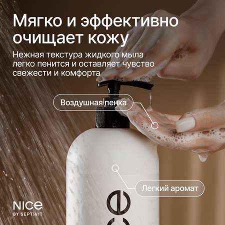 Жидкое мыло NICE by Septivit с ароматом Авокадо-манго 1л