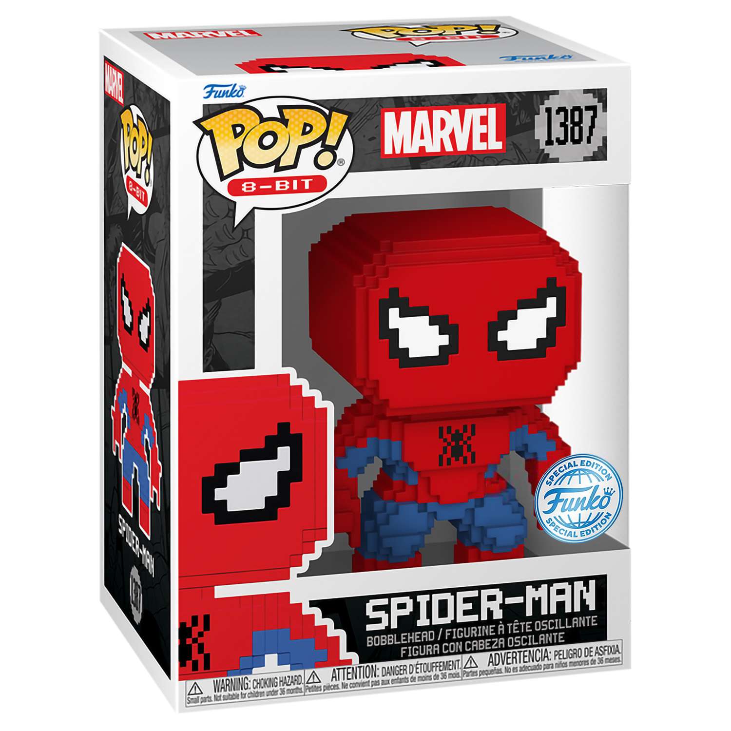 Фигурка Funko POP! 8-Bit Bobble Marvel Spider-Man пиксельный Человек Паук - фото 1