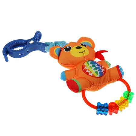 Текстильная игрушка погремушка УМка Мишка с бусинами