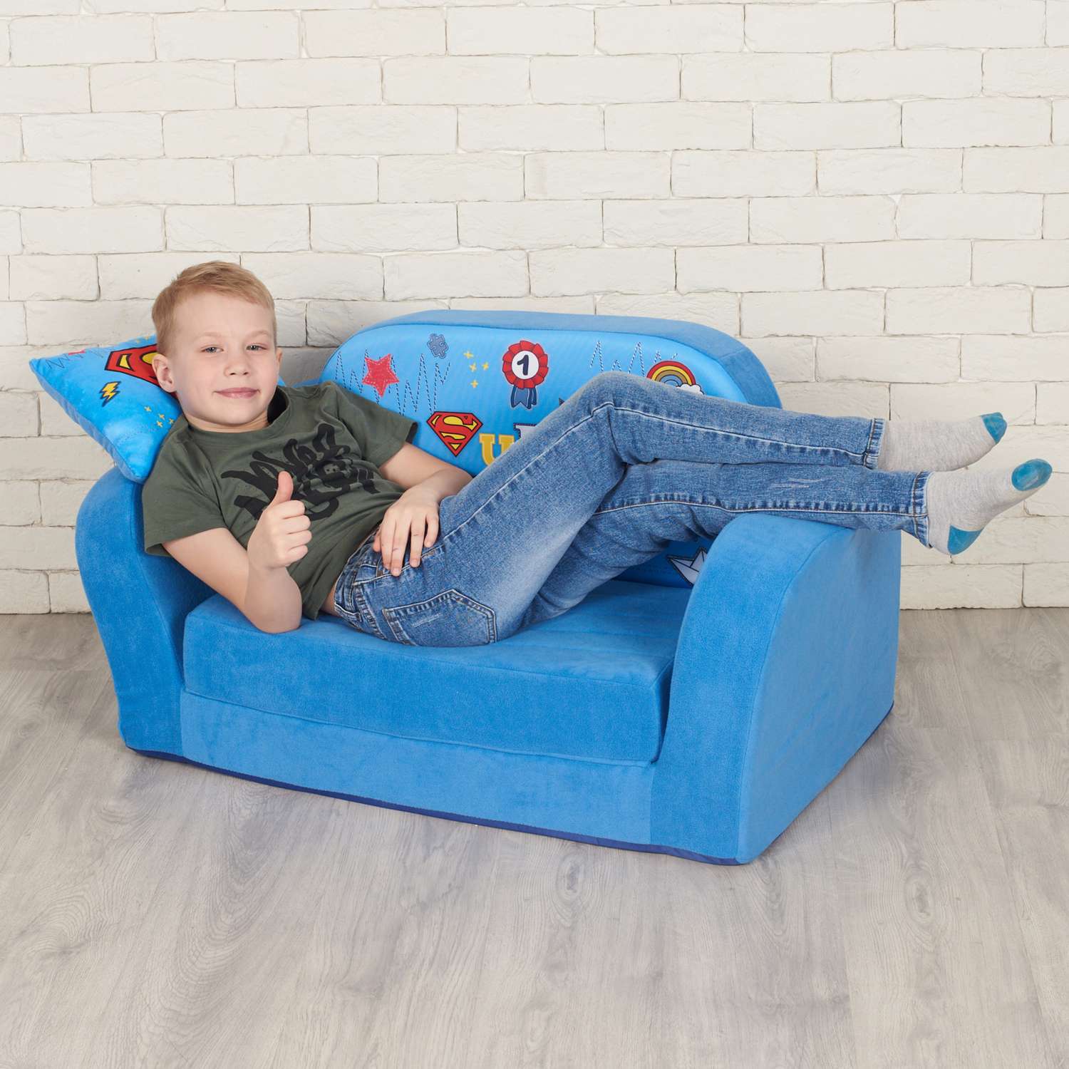 Детский диван Кипрей Super Boy 2 сложения - фото 8