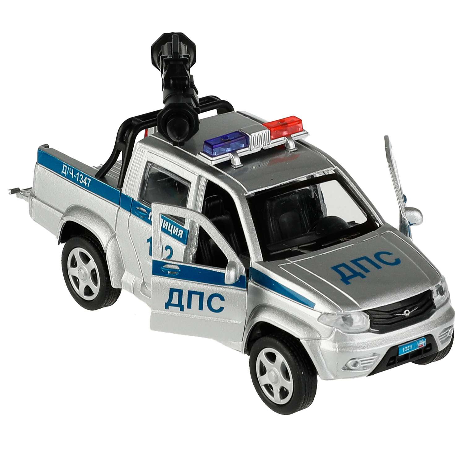Машина Технопарк UAZ Pickup Полиция 337465 337465 - фото 2