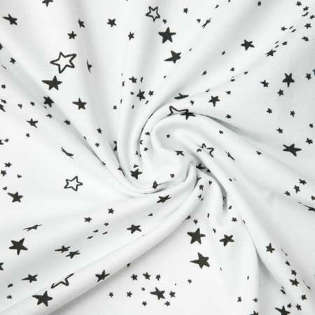 Пеленка трикотажная AmaroBaby Soft Hugs Россыпь звезд белый 120х90 см