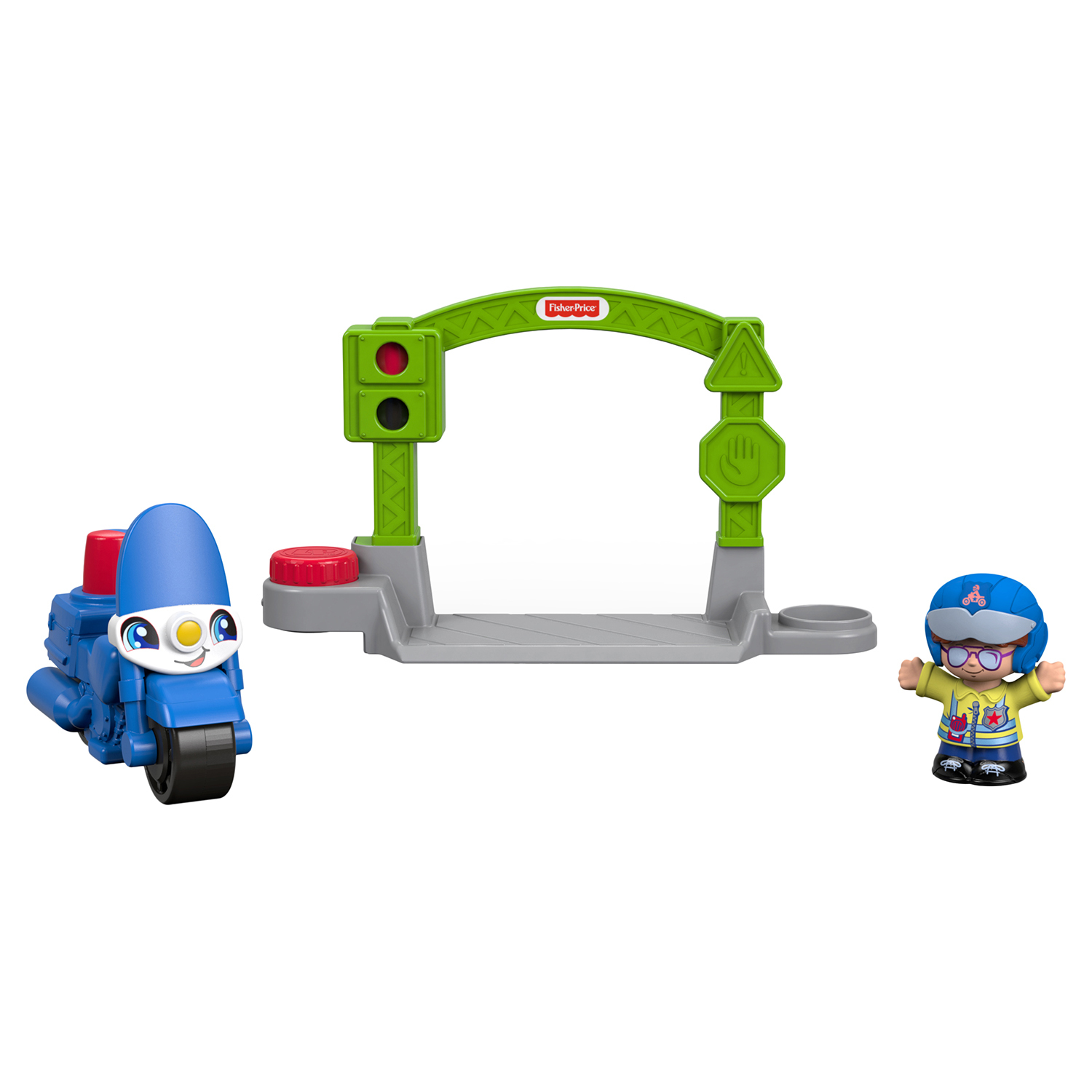 Игровой набор Little People Fisher-Price Stop & Go Police Motorcycle (DYR83) - фото 1