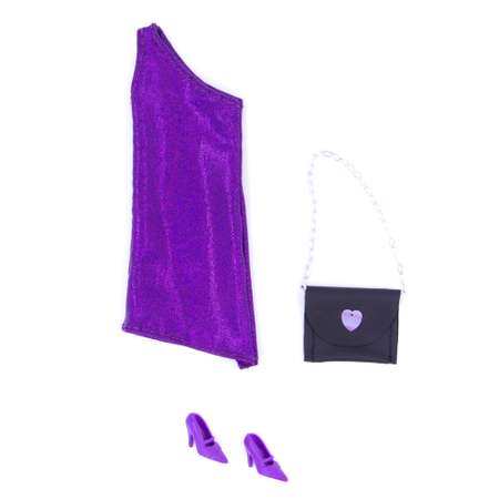 Вечернее платье Модница для куклы 29 см 1407 фиолетовый