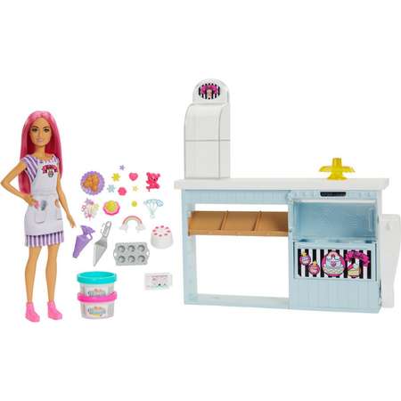 Набор игровой Barbie Кондитерская с куклой и аксессуарами HGB73