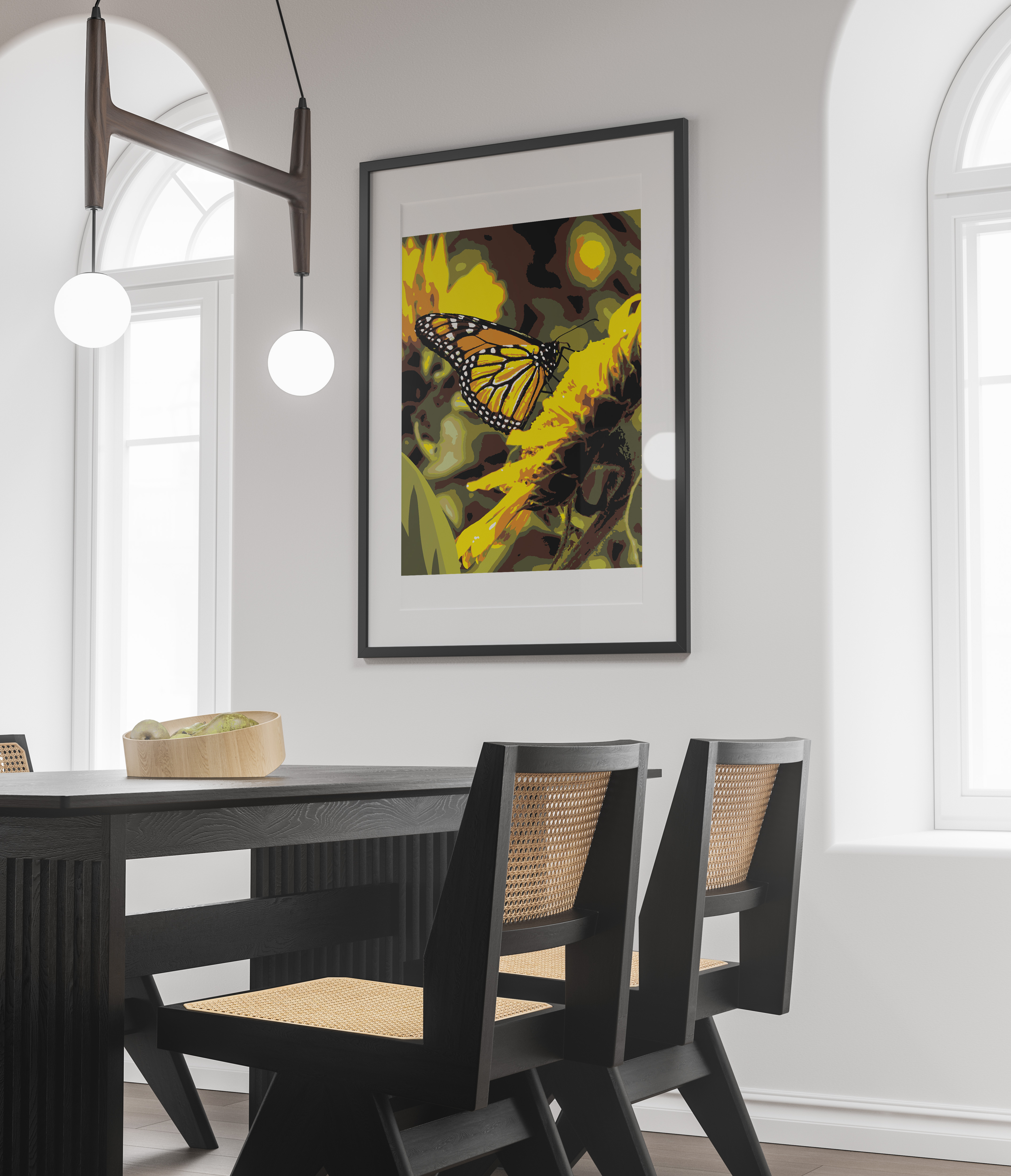 Картина по номерам 50х40 Selfica Жёлто-чёрная бабочка - фото 2
