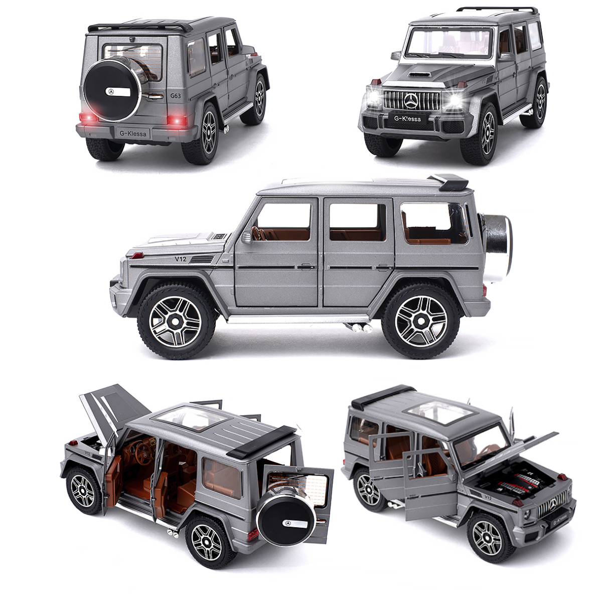 Автомобиль Che Zhi Mercedes 1:24 инерционный CZ118B grey - фото 5