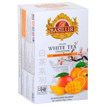 Чай белый Basilur Со вкусом манго и апельсина 20 саше