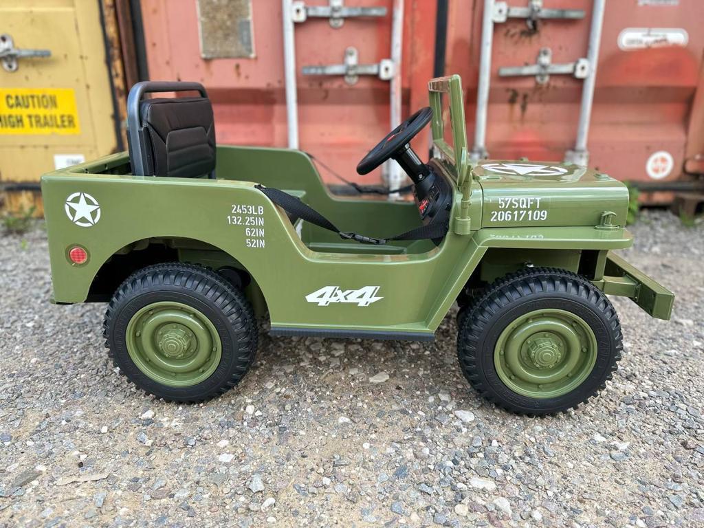 Электромобиль TOYLAND Джип Jeep Willys mini 2628 армия зелёный